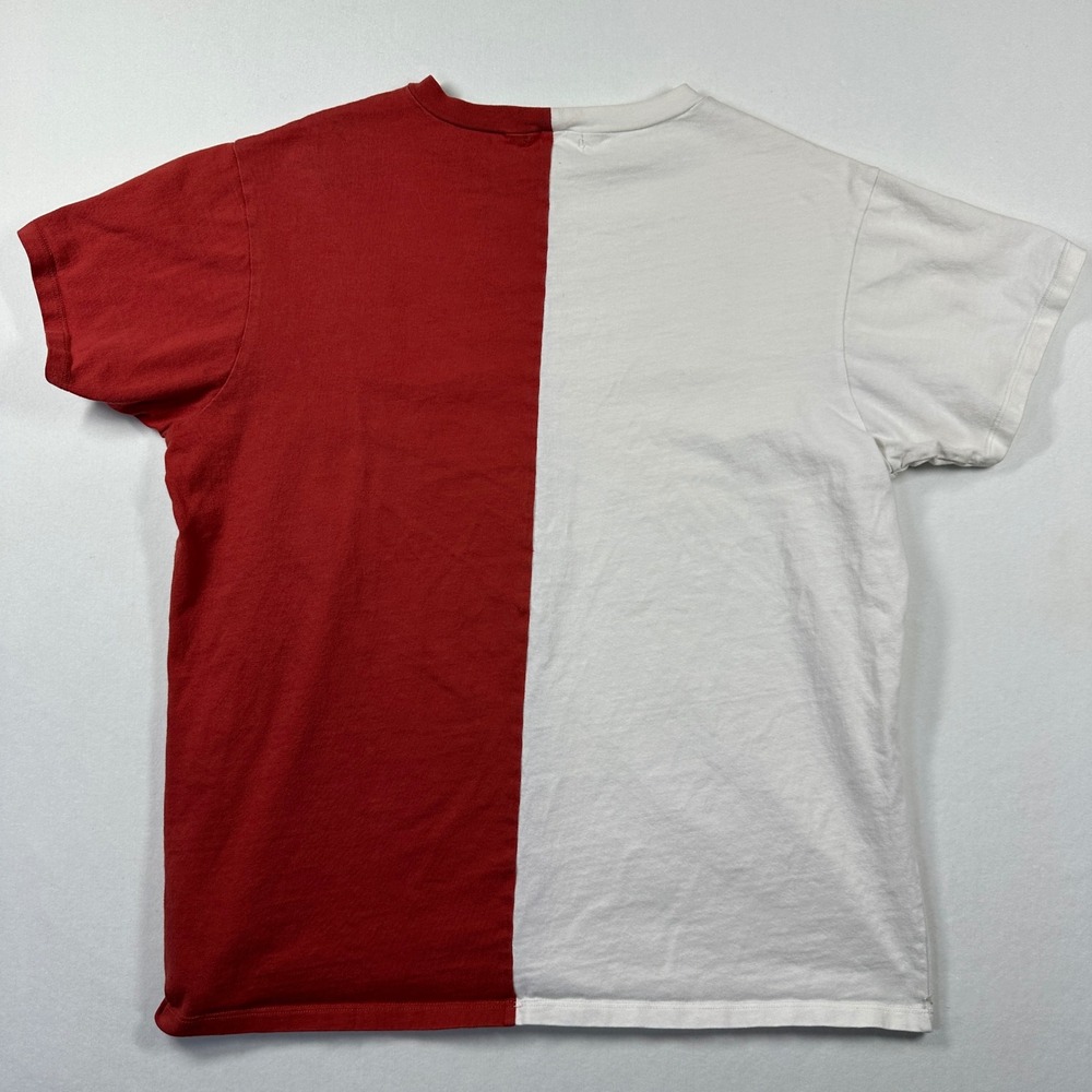 Gilded Intent LA Distressed Oversized Graphic T-Shirt Sz S Split Colorblock Tee - Picture 4 of 9
